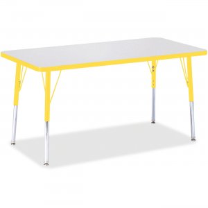Berries 6403JCA007 Adult Height Color Edge Rectangle Table