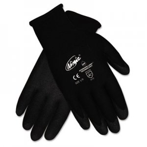 MCR CRWN9699LPK Ninja HPT PVC coated Nylon Gloves, Large, Black, Pair