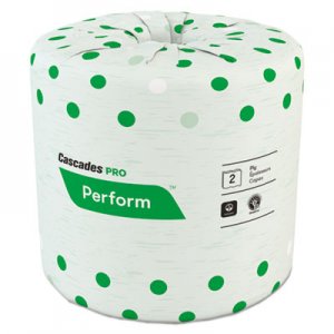 Cascades PRO CSDB340 Perform Standard Bathroom Tissue, Septic Safe, 2-Ply, White, 4 x 3 1/2, 336 Sheets/Roll