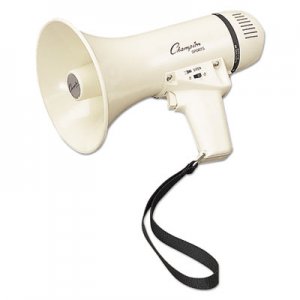 Champion Sports CSIMP4W Megaphone, 4-8W, 400 Yard Range, White