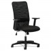OIF OIFSM4117 Mesh High-Back Chair, Supports up to 225 lbs., Black Seat/Black Back, Black Base