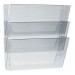 Storex STX70229U06C Wall File, Legal 16 x 14, Three Pocket, Clear