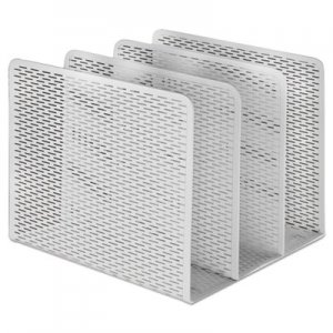 Artistic AOPART20009WH Urban Collection Punched Metal File Sorter, 3 Sections, Letter Size Files, 8" x 8" x 7.25", White