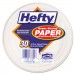 Hefty RFPD77300 Super Strong Paper Dinnerware, 6 3/4" Plate, Bagasse, 30/Pack, 12 Packs/Carton