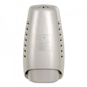 Renuzit DIA04395CT Wall Mount Air Freshener Dispenser, 3.75" x 3.25" x 7.25", Silver, 6/Carton