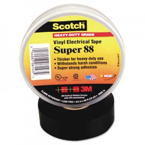 3M MMM06143 Scotch 88 Super Vinyl Electrical Tape, 0.75" x 66 ft, Black