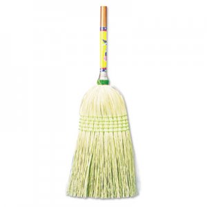 Boardwalk BWK926CCT Parlor Broom, Corn Fiber Bristles, 55", Wood Handle, Natural, 12/Carton