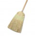 Boardwalk BWK926YCT Parlor Broom, Yucca/Corn Fiber Bristles, 55" Wood Handle, Natural, 12/Carton