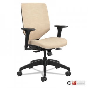 HON HONSVU1ACLC22TK Solve Series Upholstered Back Task Chair, Putty