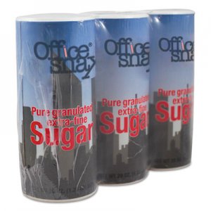Office Snax OFX00019G Reclosable Canister of Sugar, 20 oz, 3/Pack