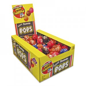 Tootsie Roll TOO0508 Tootsie Pops, 0.6 oz, Assorted Flavors, 100/Box