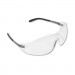 MCR CRWS2110BX Blackjack Wraparound Safety Glasses, Chrome Plastic Frame, Clear Lens, 12/Box