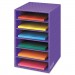 Fellowes 3381201 Vertical Classroom Organizer, 6 shelves, 11 7/8 x 13 1/4 x 18, Purple