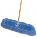 Boardwalk BWKHL245BSPC Looped-End Dust Mop Kit, 24 x 5, 60" Metal/Wood Handle, Blue/Natural