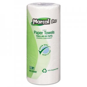 Marcal MRC06350 Perforated Kitchen Towels, White, 2-Ply, 9"x11", 85 Sheets/Roll, 30 Rolls/Carton