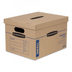 Bankers Box FEL7714209 SmoothMove Classic Moving/Storage Boxes, Small, Half Slotted Container (HSC), 15" x 12" x 10", Brown Kraft