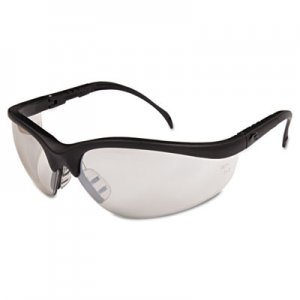 MCR CRWKD119BX Klondike Safety Glasses, Black Matte Frame, Clear Mirror Lens, 12/Box