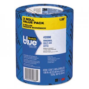 Scotch MMM209048EVP Painter's Tape, 1.88" x 60yds, 3" Core, Blue, 3/Pack