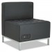 Alera ALEQB8116P QUB Series Powered Armless L Sectional, 26 3/8 x 26 3/8 x 30 1/2, Black