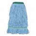 Boardwalk BWK502BLNB Super Loop Wet Mop Head, Cotton/Synthetic Fiber, 1" Headband, Medium Size, Blue