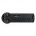 Safco 2069BL Pull-Up Power Module, 4 outlets, 2 USB Ports, 8 ft Cord, Black