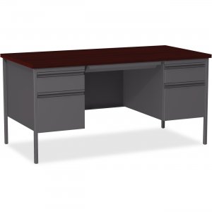 Lorell 60928 Fortress Series Double-Pedestal Desk