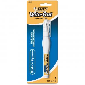 BIC WOSQPP11-WHI Shake 'n Squeeze Correctable Pen