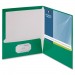 Business Source 44427 Two-Pocket Folders with Business Card Holder