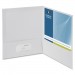Business Source 44424 Two-Pocket Folders with Business Card Holder