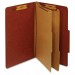 Globe-Weis PU64 RED Legal Classification Folders With Divider