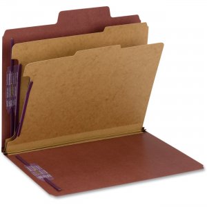 Smead 14070 SuperTab Classification Folders with SafeSHIELD Coated Fastener Technology