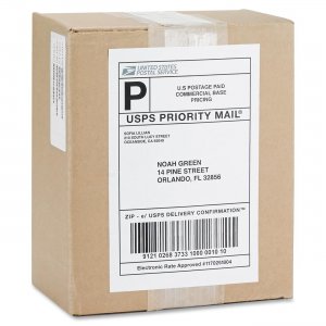 Business Source 26161 Permanent Adhesive White Mailing Label
