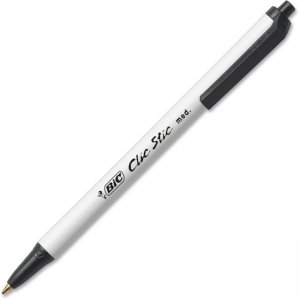BIC CSM241BLK Clic Stic Retractable Ballpoint Pens