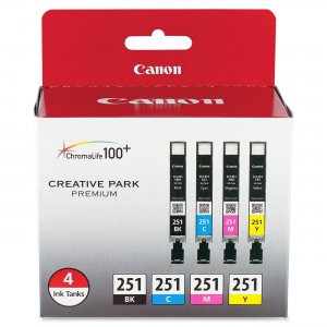 Canon CLI251BCMY 4 Color Ink Pack251 4 Color Ink Pack