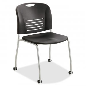 Safco 4291BL Safco Vy Straight Leg Stack Chairs w/ Casters