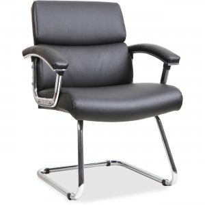 Lorell 20019 Sled Base Leather Guest Chair