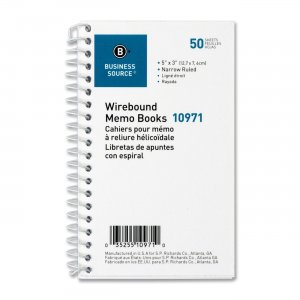 Business Source 10971 Ruled Memo Book