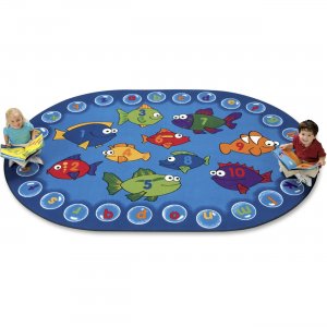 Carpets for Kids 6803 Fishing For Literacy Oval Rug