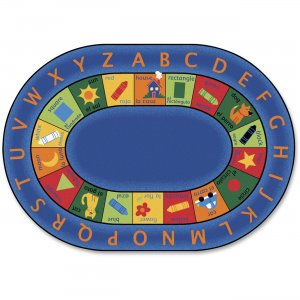Carpets for Kids 9508 Bilingual Early Learning Oval Rug