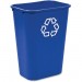 Rubbermaid 295773BLUE 2957-73 Deskside Recycling Container, Large with Universal Recycle Symbol