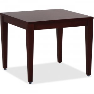 Lorell 59543 Mahogany Finish Solid Wood Corner Table