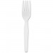 Genuine Joe 0010430CT Heavyweight White Plastic Forks