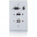 C2G 39706 HDMI, VGA, 3.5mm Audio And USB Pass Through Single Gang Wall Plate - White