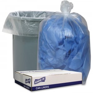 Genuine Joe 29126 Clear Low Density 1.1mil Liners