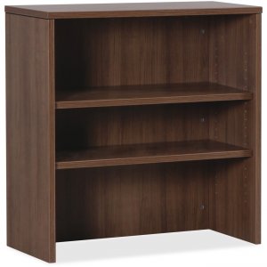 Lorell 69975 Essentials Walnut Laminate Stack-on Bookshelf