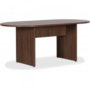 Lorell 69988 Essentials Walnut Laminate Oval Conference Table
