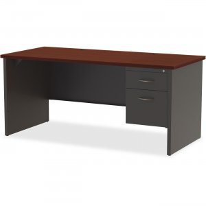 Lorell 79146 Mahogany Laminate/Ccl Modular Desk Series