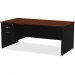 Lorell 79149 Walnut Laminate Comm. Steel Desk Series