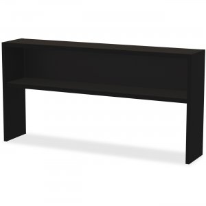 Lorell 79167 Modular Desk Series Black Stack-on Hutch