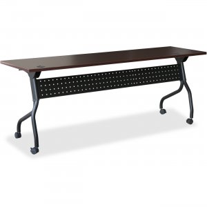 Lorell 59514 Mahogany Flip Top Training Table